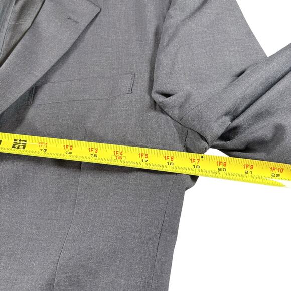 Jos A Banks Jacket Sport Coat Gray 100% Wool Blazer 41L - Picture 7 of 11
